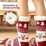 Weihnachtssocken Gr. 36-41 Kuschelsocken Wintersocken Fuzzy-Socken