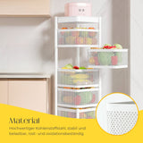 Rollwagen Servierwagen Küchenwagen Organizer Aufbewahrungsregal Aufbewahrungskorb