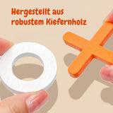 Tic Tac Toe Geschicklichkeitsspiel Drei gewinnt X und O Holzspielzeug