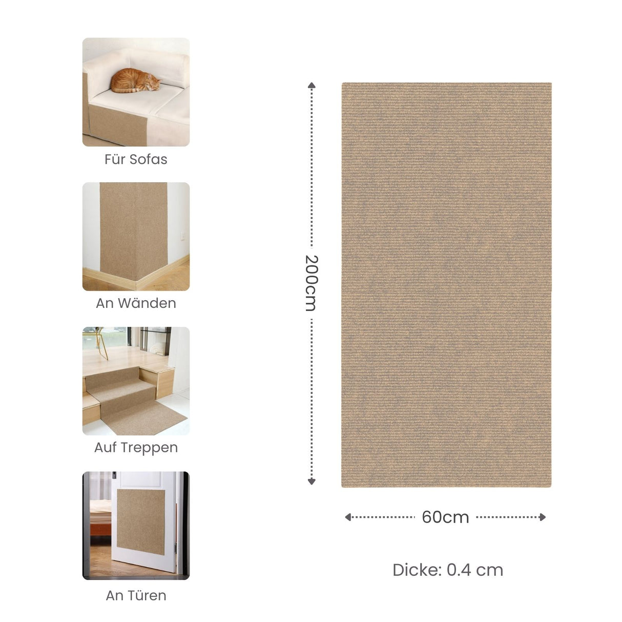 Kratzwand für Katzen Klettermatte Kratzmatte Kratzschutz Kratzbrett