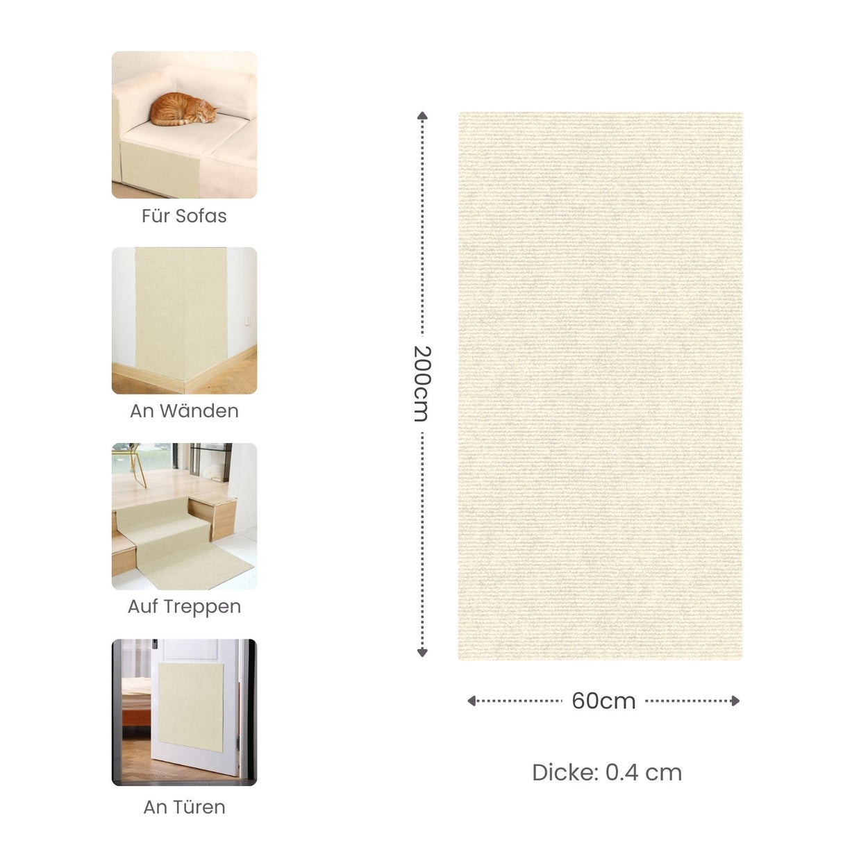 Kratzbrett für Katzen Kratzwand Klettermatte Kratzmatte Kratzschutz