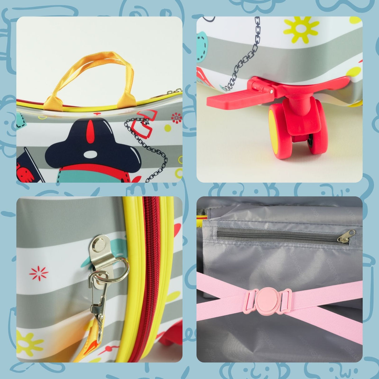 Kinderkoffer Hartschalenkoffer Reisegepäck Kindertrolley Koffer