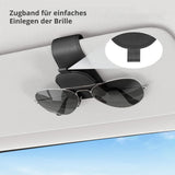 Brillenablage fürs Auto Sonnenblende-Clip Sonnenbrillenhalter Etui