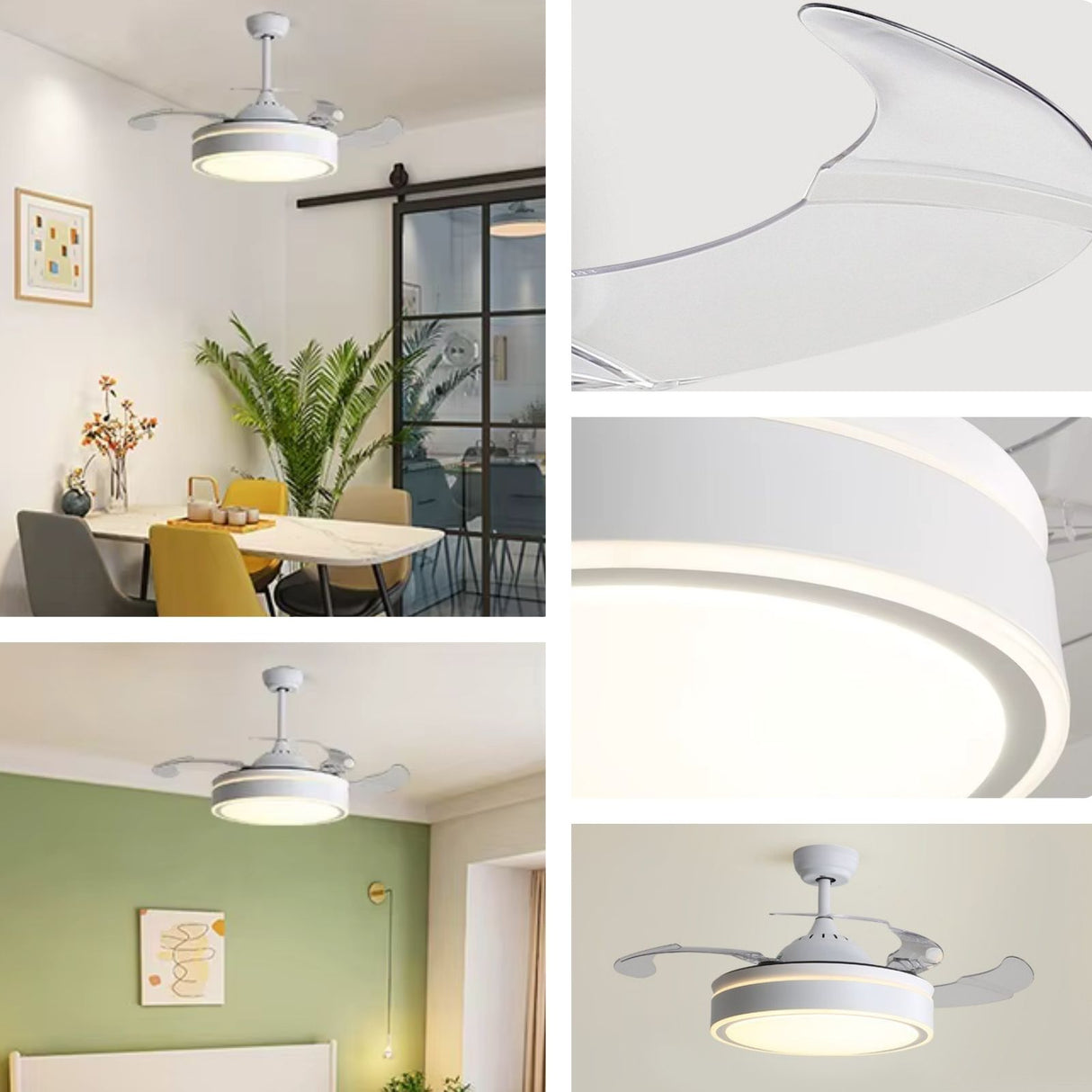 Deckenventilator mit LED-Beleuchtung Ventilator Deckengebläse