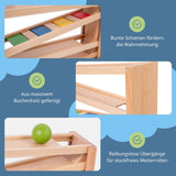 Holz-Rollbahn Kinderspielzeug Holzspielzeug Kugelbahn Murmelbahn