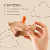 Holz-Flugzeug Kinderspielzeug Flieger Luftfahrzeug Spielzeug