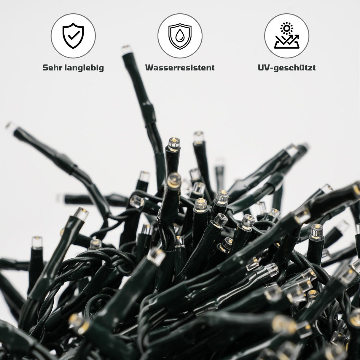 LED Lichterkette 20m Cluster-Lichterkette Weihnachtsbeleuchtung