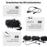 Erweiterbare LED-Lichterkette 9.7m mit Steckverbindung Verlängerung