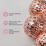 Marokkanische LED Kugelleuchte 3m Orientalische Deko Lichterkette