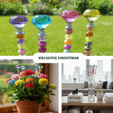 10er Set Gartenstecker Kristall Gartenstab Dekostecker Pflanzenstecker