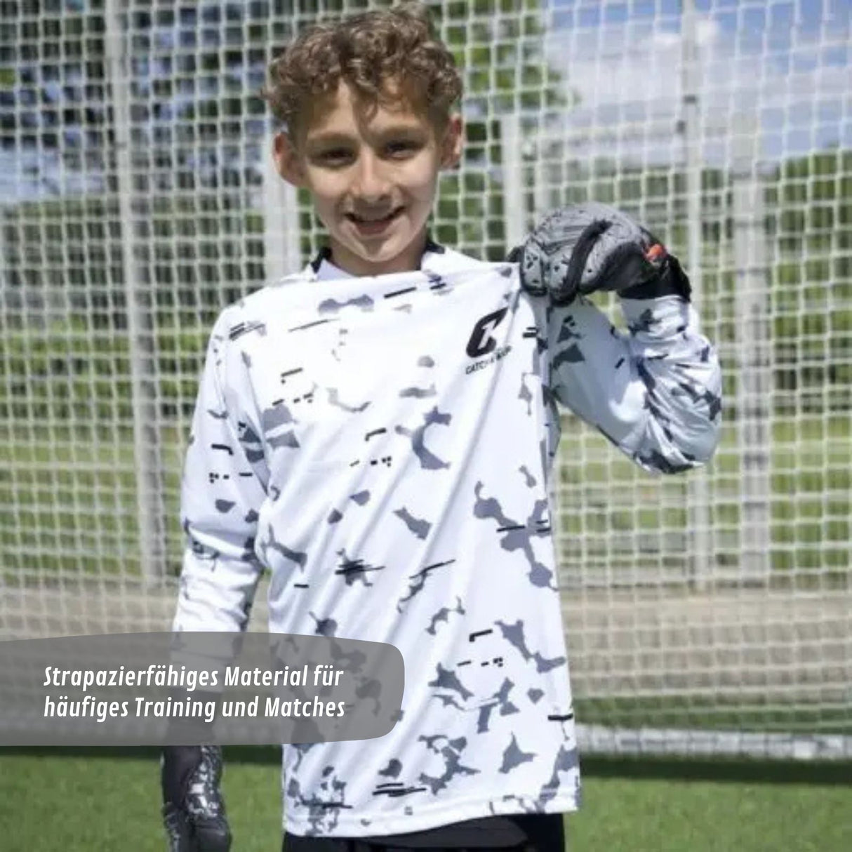 Trikot White Camou Protection Torwarttrikot Gr. 140 Fussball Shirt