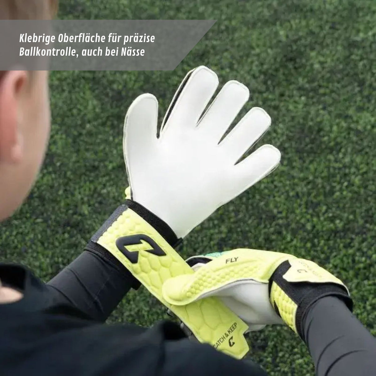 Fussballhandschuhe Fly Kids Green Soul Gr. 3 Torwart Goalie Handschuhe
