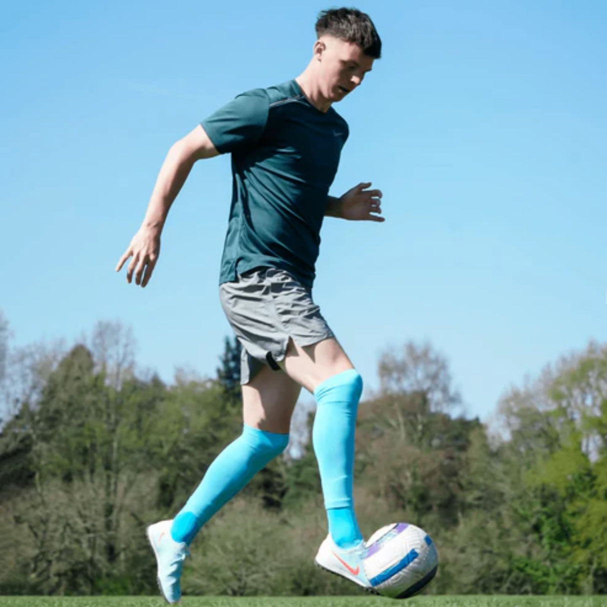 Fussballstutzen One Size Stulpen Tube Socke Röhrensocke Tubxx Hellblau