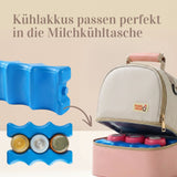 5er-Set Milchkühltasche mit Kühlakkus Tragetasche Rucksack Kühlpacks