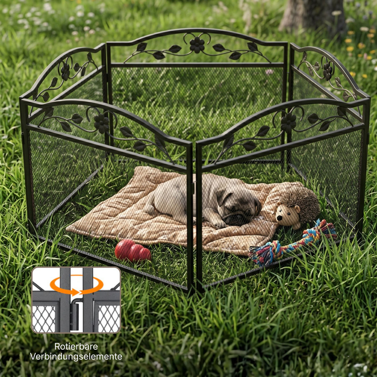 Tiergehege Hundezaun Kleintierzaun Hundeauslauf Gartenzaun Metallzaun