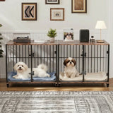Hundebox Design-Hundekäfig Indoor-Hundehütte Glaskäfig Beistelltisch