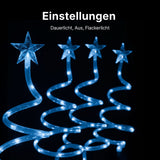 4er-Set LED-Dekoleuchte Solarleuchte Gartenbeleuchtung Spiralbaum