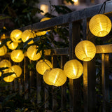 LED-Solar-Gartenbeleuchtung 6.5m Lampion-Dekoleuchte Outdoorleuchte
