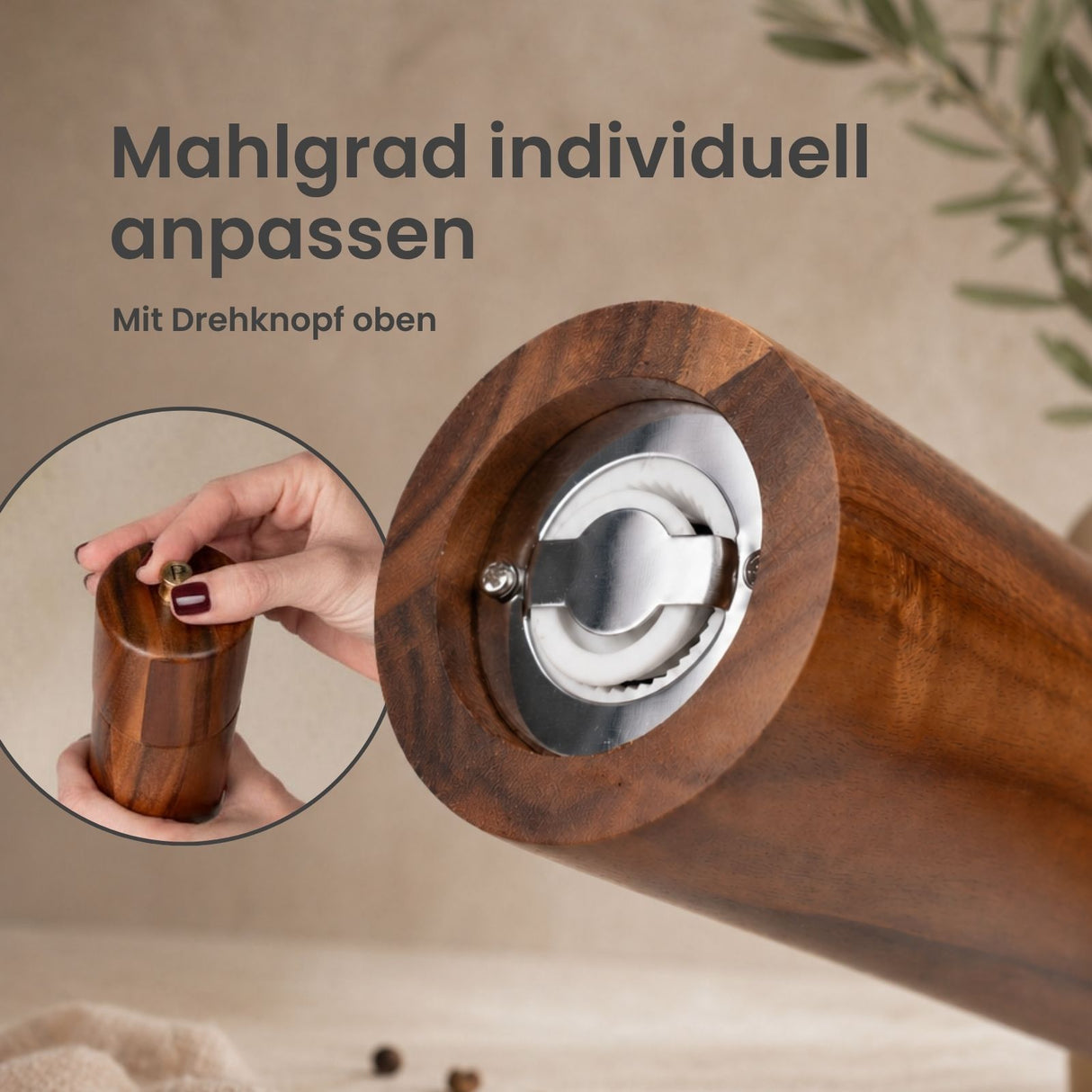 Salz- und Pfeffermühlen-Set Gewürzzerkleinerer Gewürzmühle Salzmühle
