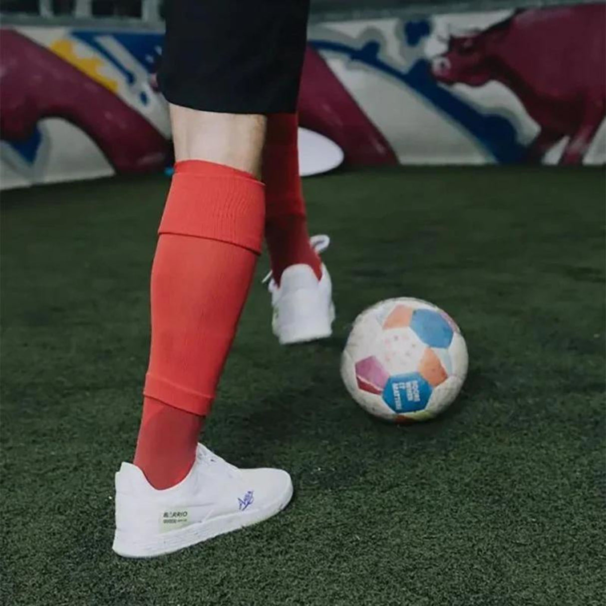 Fussballstulpen und Socken Grösse 42-47 Rot Set Tubxx und GripSoxx