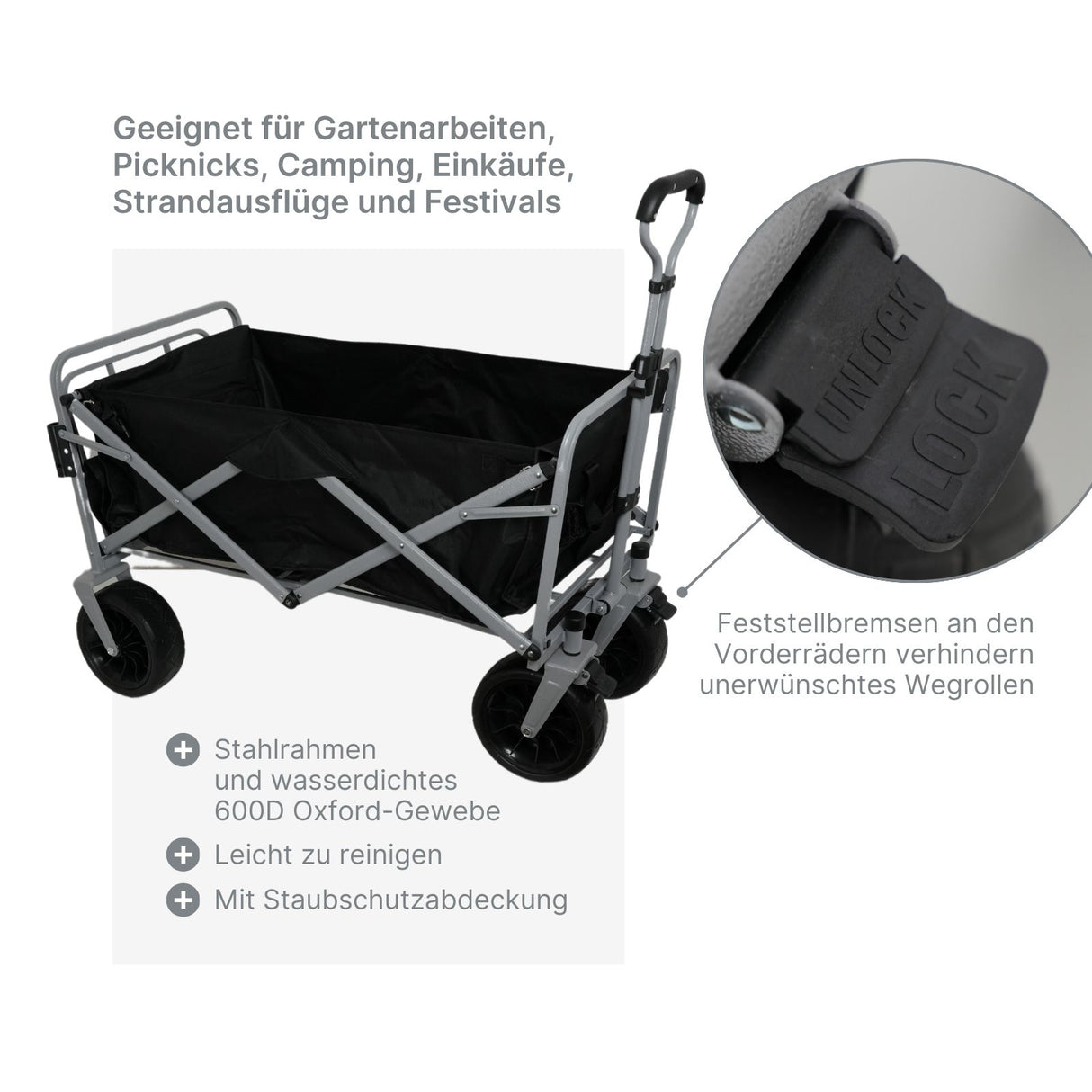 Bollerwagen Leiterwagen Gartenwagen Handpritschenwagen Traglast 100kg