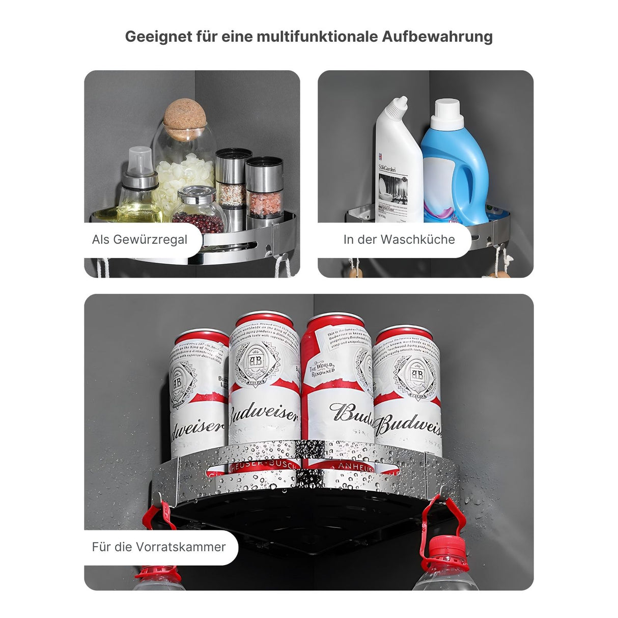 Eck-Organizer Eckregal Duschregal Küchenregal Aufbewahrungsgestell
