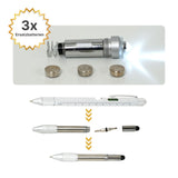 8in1 Multi-Kugelschreiber Multifunktionsstift Touchpen Wasserwaage Schraubendreher