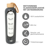 Glasflasche Wasserflasche Sportflasche Trinkflasche Getränkeflasche