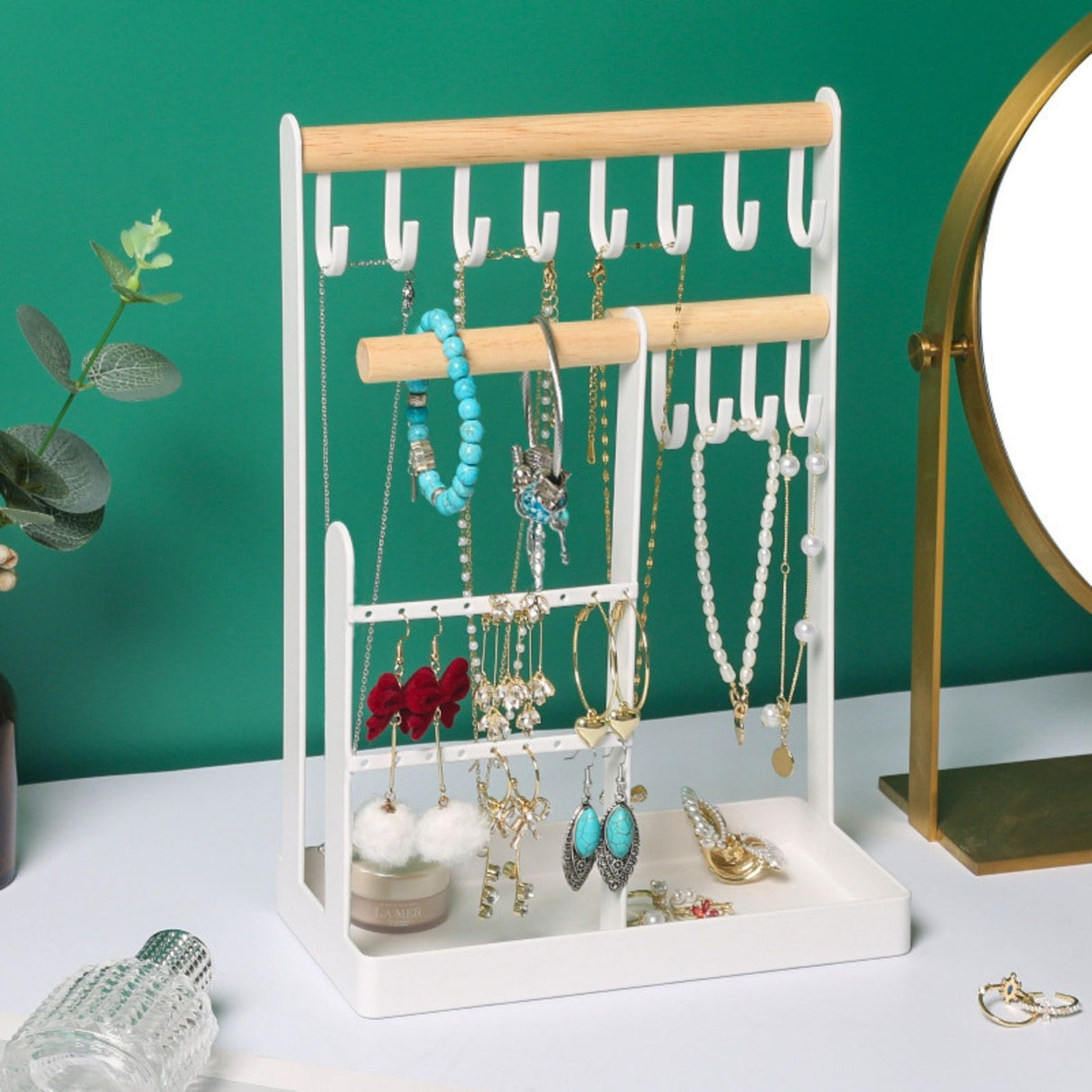 Schmuckständer Schmuckhalter Organizer für Ketten Armbänder Ohrringe
