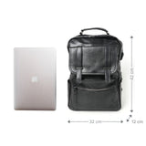 Laptop-Rucksack Tagesrucksack Business-Rucksack PU-Lederrucksack