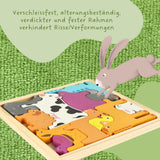 Holz-Puzzle für Kleinkinder Tierpuzzle Bildungsspielzeug