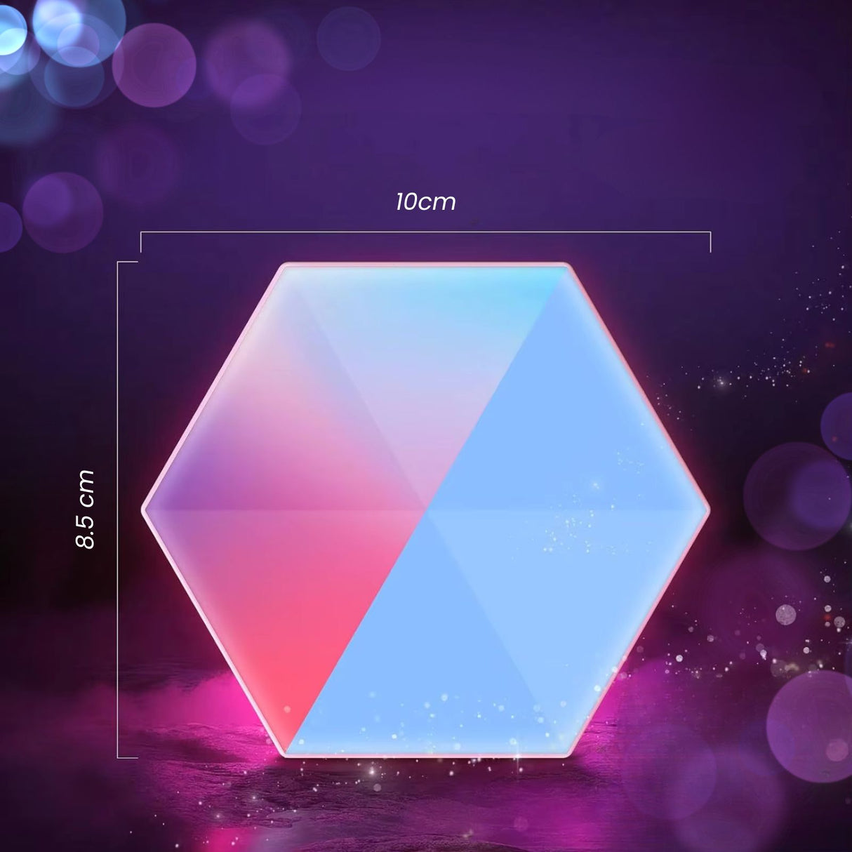 6er Set Smart LED RGBIC Hexagon-Lichtpaneele Leuchtplatten Wandleuchte