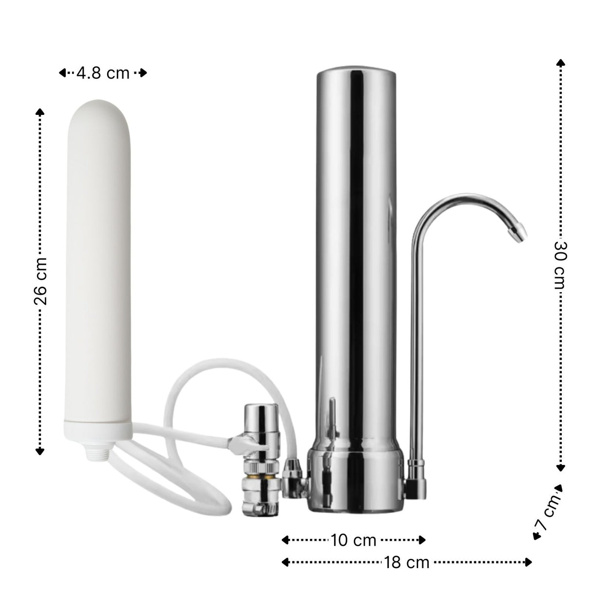 Stand-Wasserfilter Counter Top-Wasserfilter mit Keramik-Filterkartusche