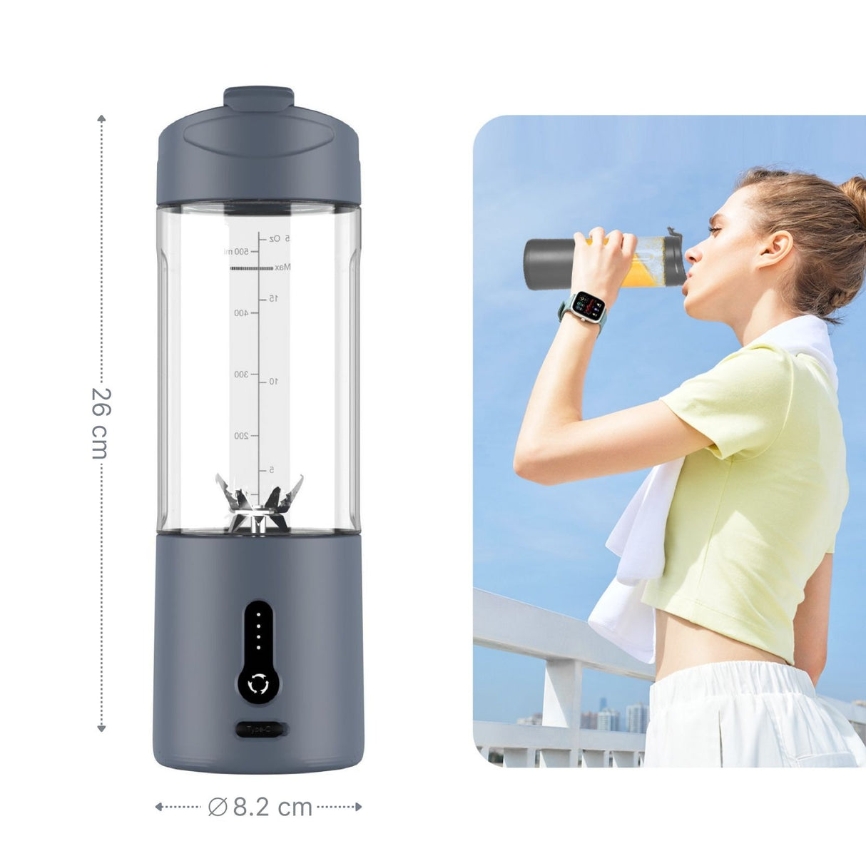 Smoothie Maker Blender Portabler Mixer Entsafter Standmixer Mixer To Go