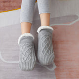 Fuzzy-Socken Gr. 43-46 Kuschelsocken Pantoffeln Wintersocken Hausschuhe
