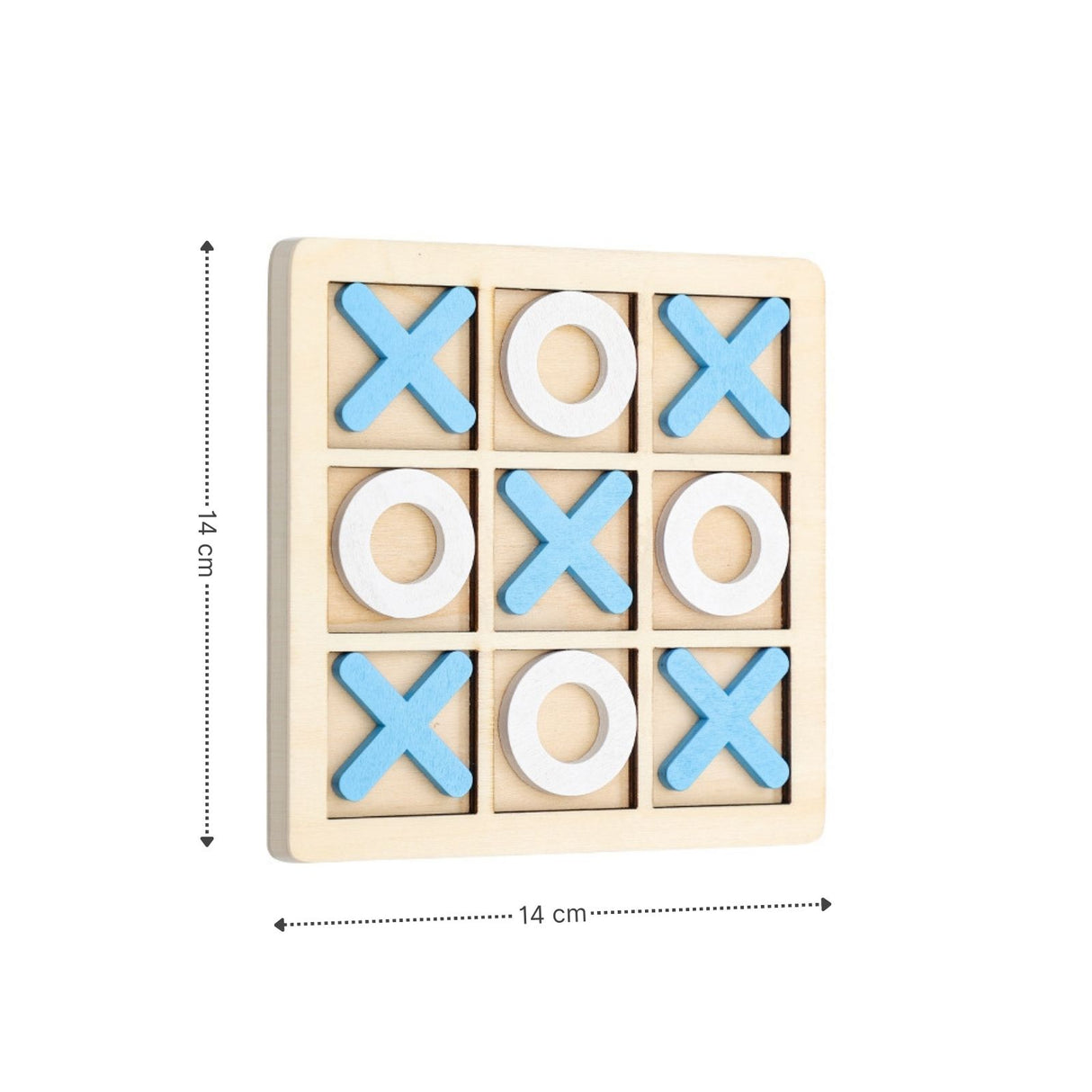 Tic Tac Toe Geschicklichkeitsspiel X und O Drei gewinnt Holzspielzeug