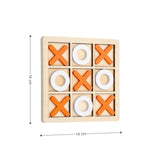Tic Tac Toe Geschicklichkeitsspiel Drei gewinnt X und O Holzspielzeug