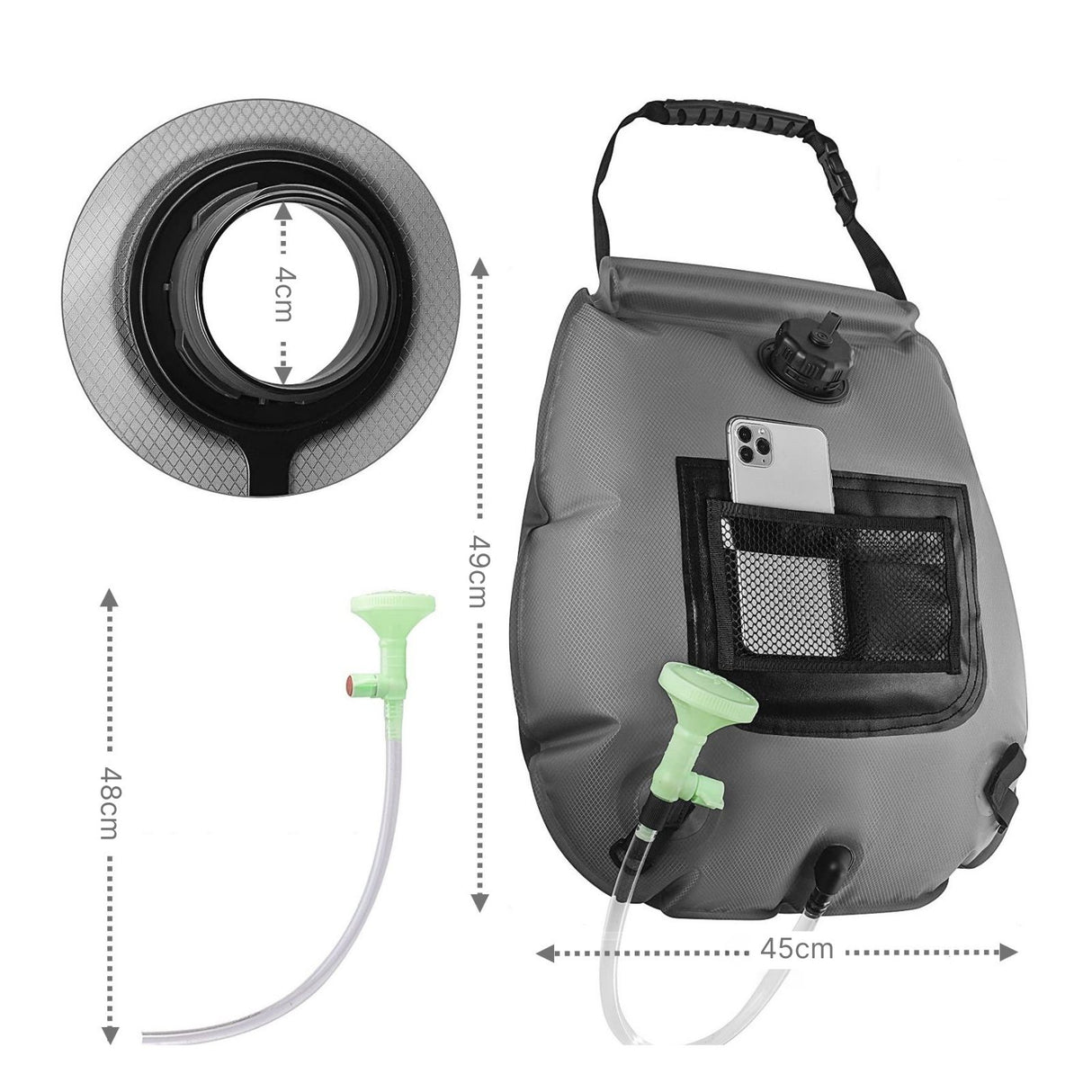 Duschtasche Campingdusche Aufheizbare Outdoor-Dusche