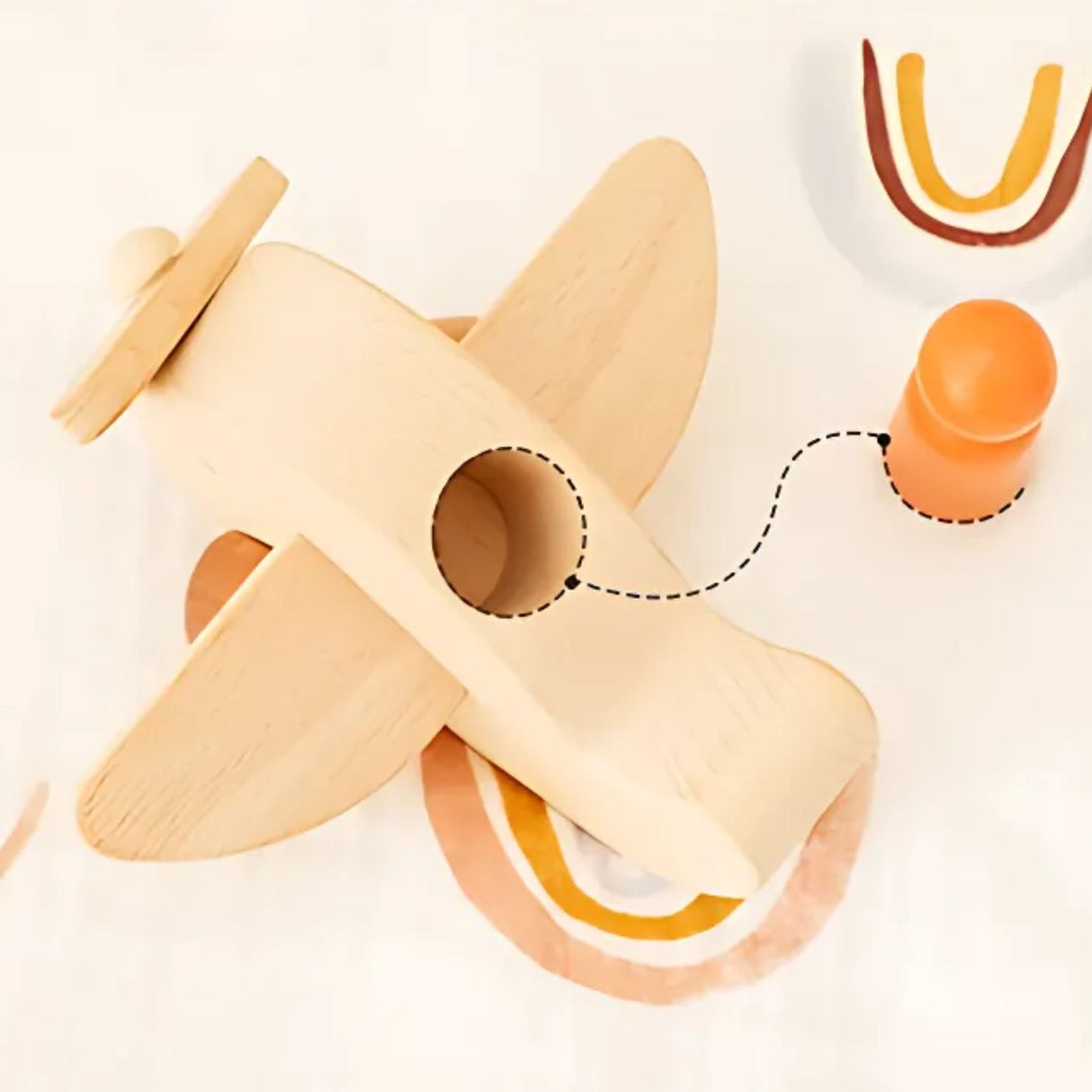 Holz-Flugzeug Kinderspielzeug Flieger Luftfahrzeug Spielzeug