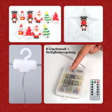 LED Weihnachtslichterkette 3m Sternen-Lichtervorhang Sternlichterkette
