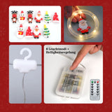 LED Weihnachtslichterkette 3m Ringlichterkette Leuchtvorhang mit Ringen