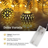 Marokkanische LED Lichterkette 1.5m Orientalische Deko Beleuchtung