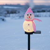LED Solarlampe Schneemann Gartenbeleuchtung Dekoleuchte Solarleuchte