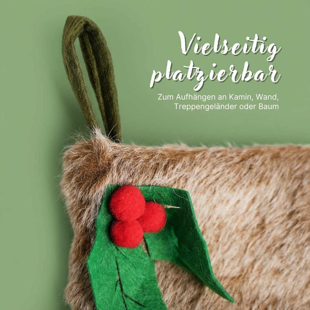 Weihnachtsstrumpf Nikolausstrumpf Weihnachtsstiefel Weihnachtsdeko