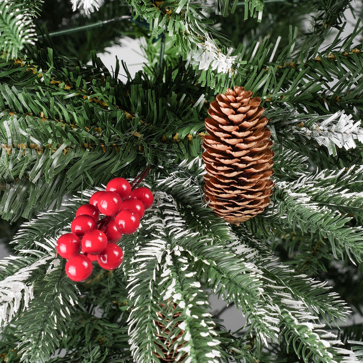 Weihnachtsbaum 150cm mit Schnee Christbaum Kunsttanne Tannenbaum