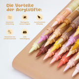 24-tlg. Set Acrylmarker Hautfarben Pinselstifte Acryl Brush Marker