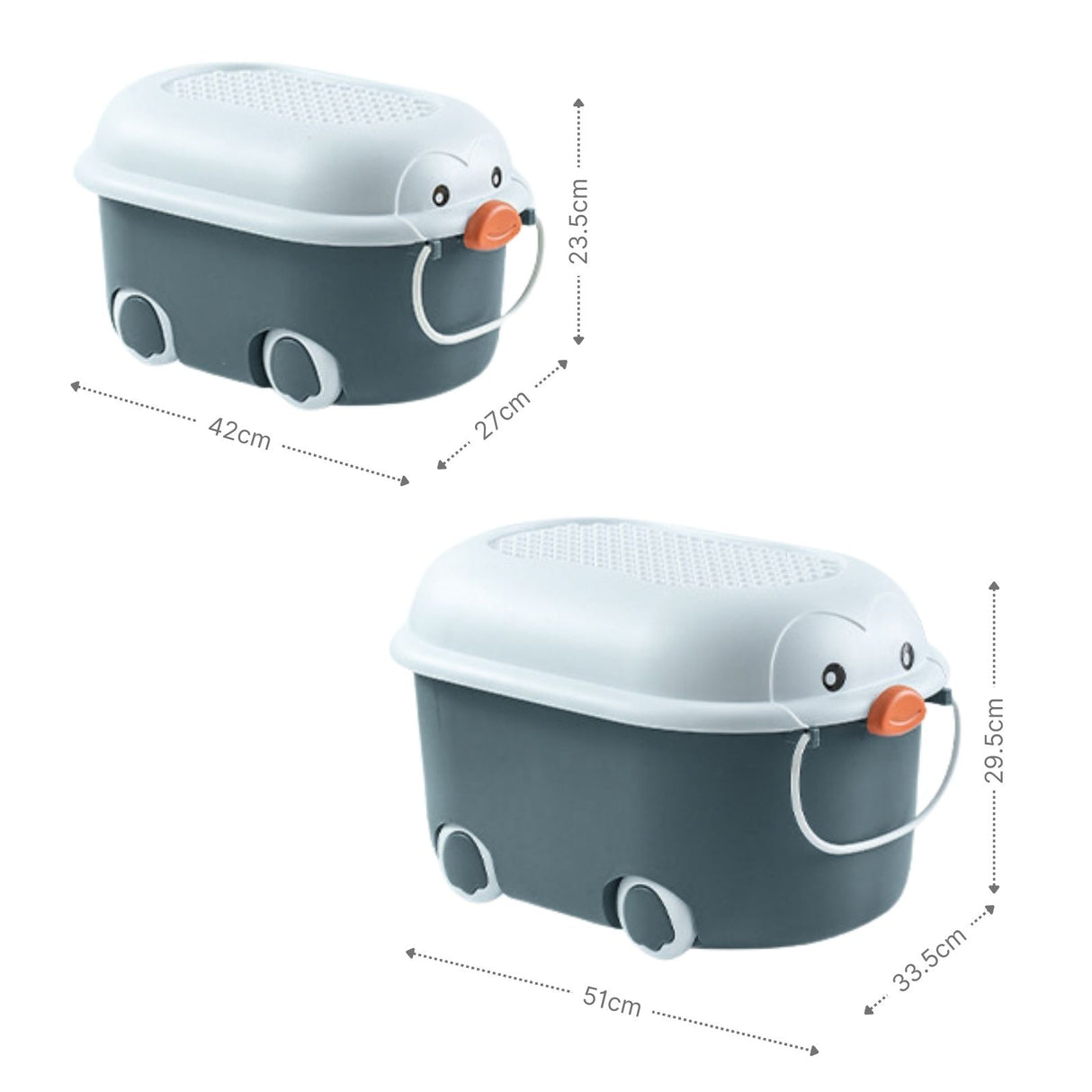2er-Set Spielzeugkiste Spielzeug-Aufbewahrungsbox Organizer Truhe