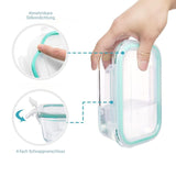 8er Set Glas-Frischhaltedosen Vorratsdosen mit Deckel Meal-Prep-Boxen