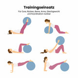 Sitzball mit Schutzhülle Yoga-Ball Gymnastikball Fitnessball