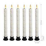 LED Stabkerzen 6er-Set Dinnerkerzen Elektrische Kerzen Tischkerzen